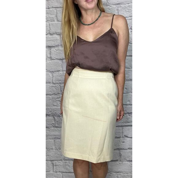 other Dresses & Skirts - Vintage Savanna Winter White Wool Pencil Skirk